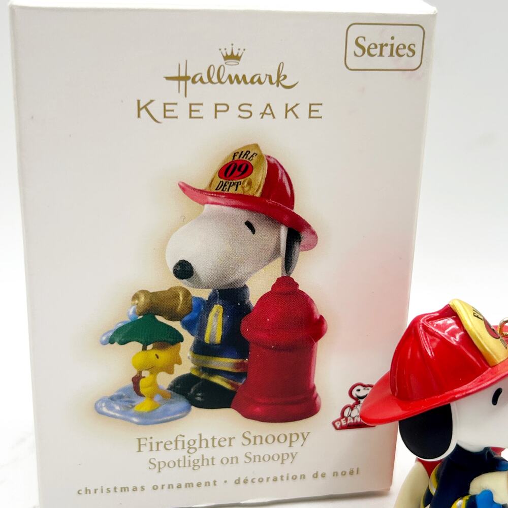 Hallmark Keepsake PEANUTS Fire Fighter SNOOPY Christmas Ornament 12th in Series - Picture 4 of 5